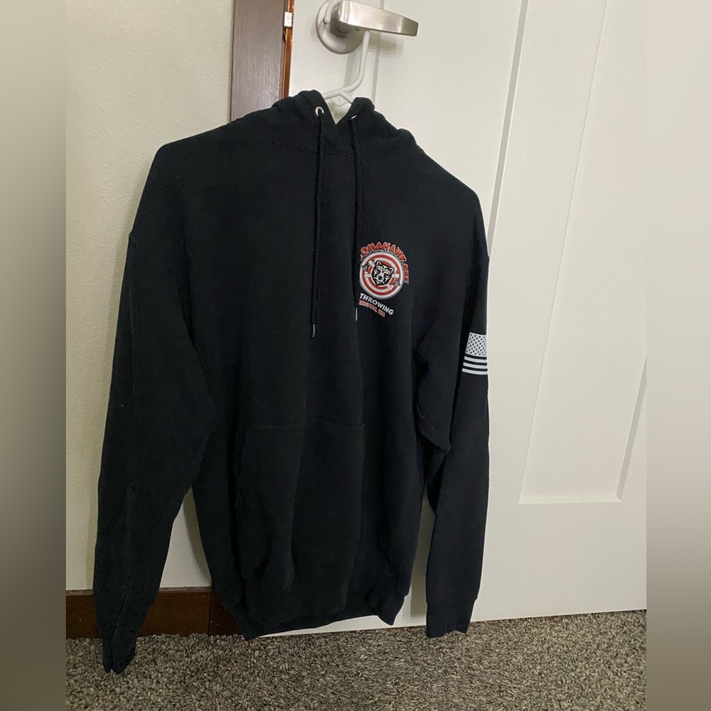 Tomahawkxe Hoodie. Black|White|Red